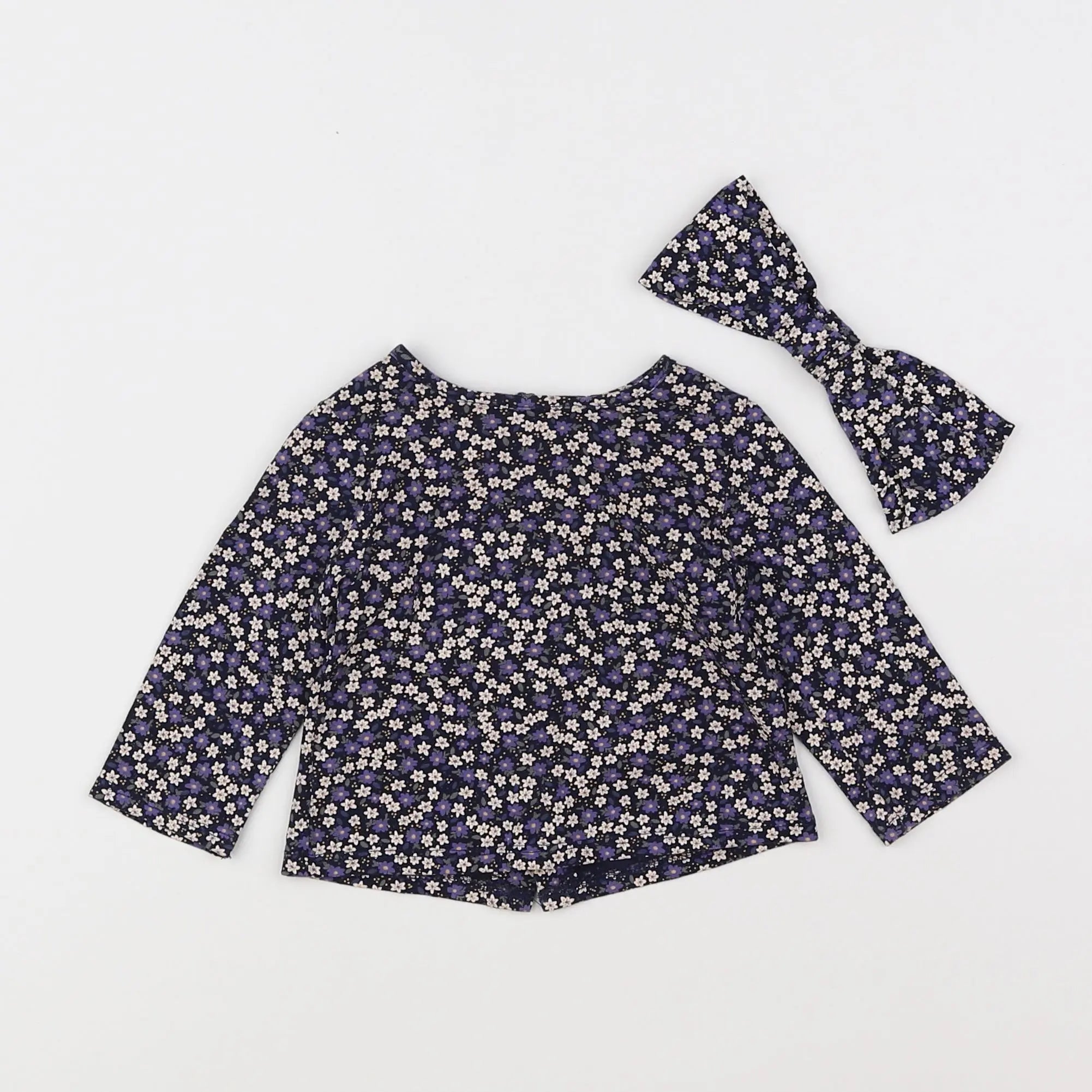 Vertbaudet - tee-shirt violet, multicolore - 3 mois