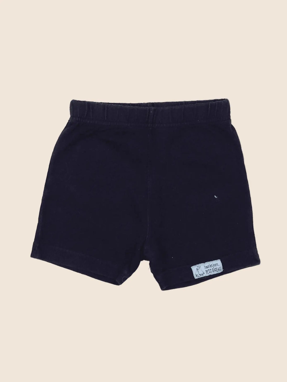 Petit Bateau - short bleu - 6 mois