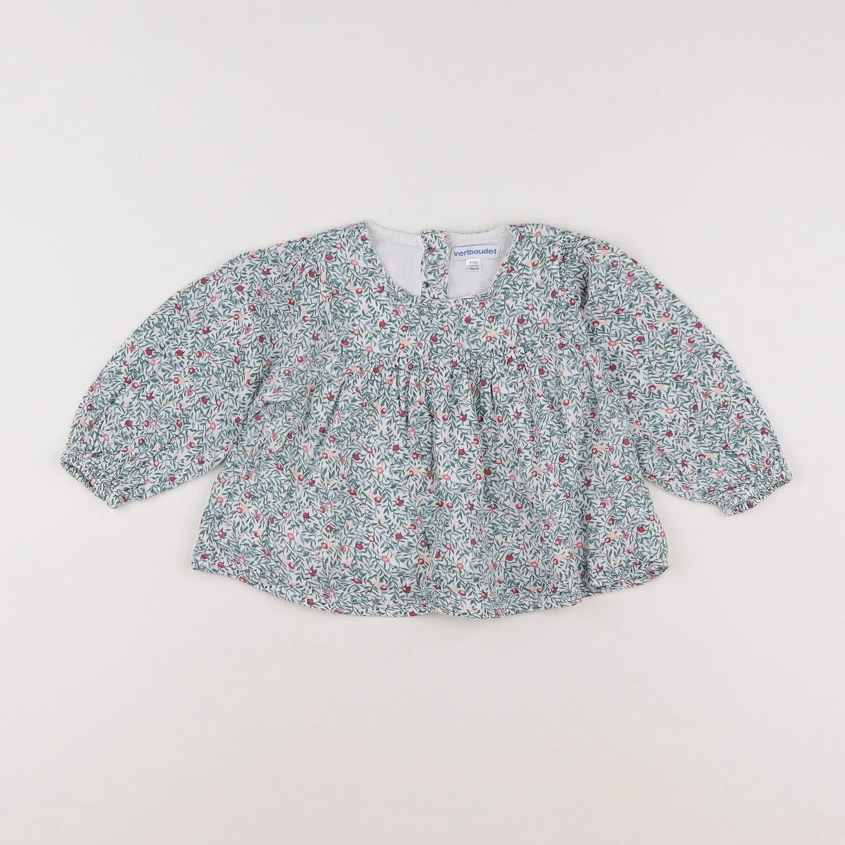 Vertbaudet - blouse vert - 18 mois