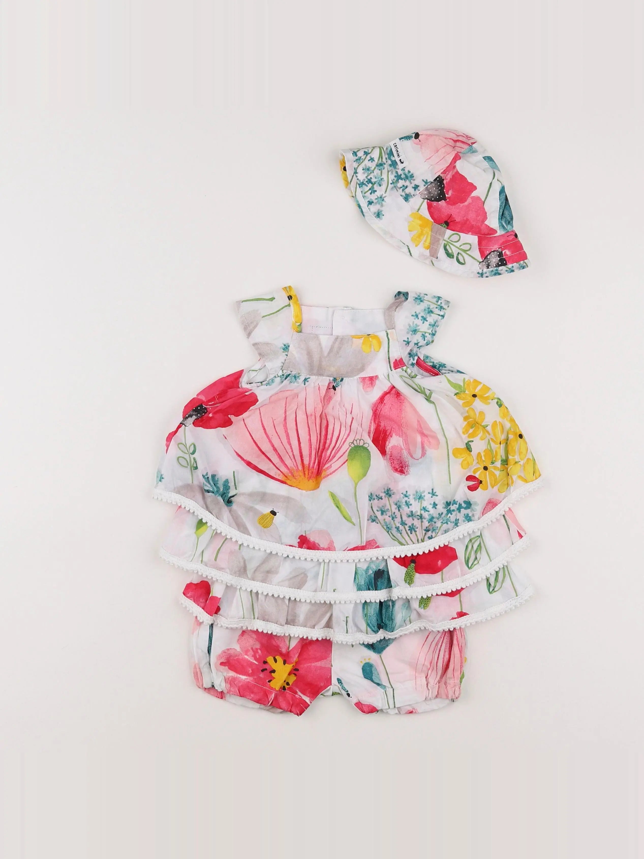 Catimini - ensemble blanc - 3 mois