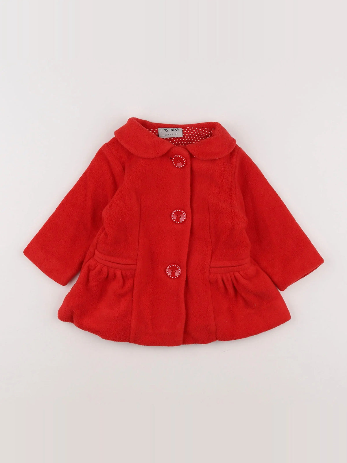 Next - veste rouge - 6/9 mois