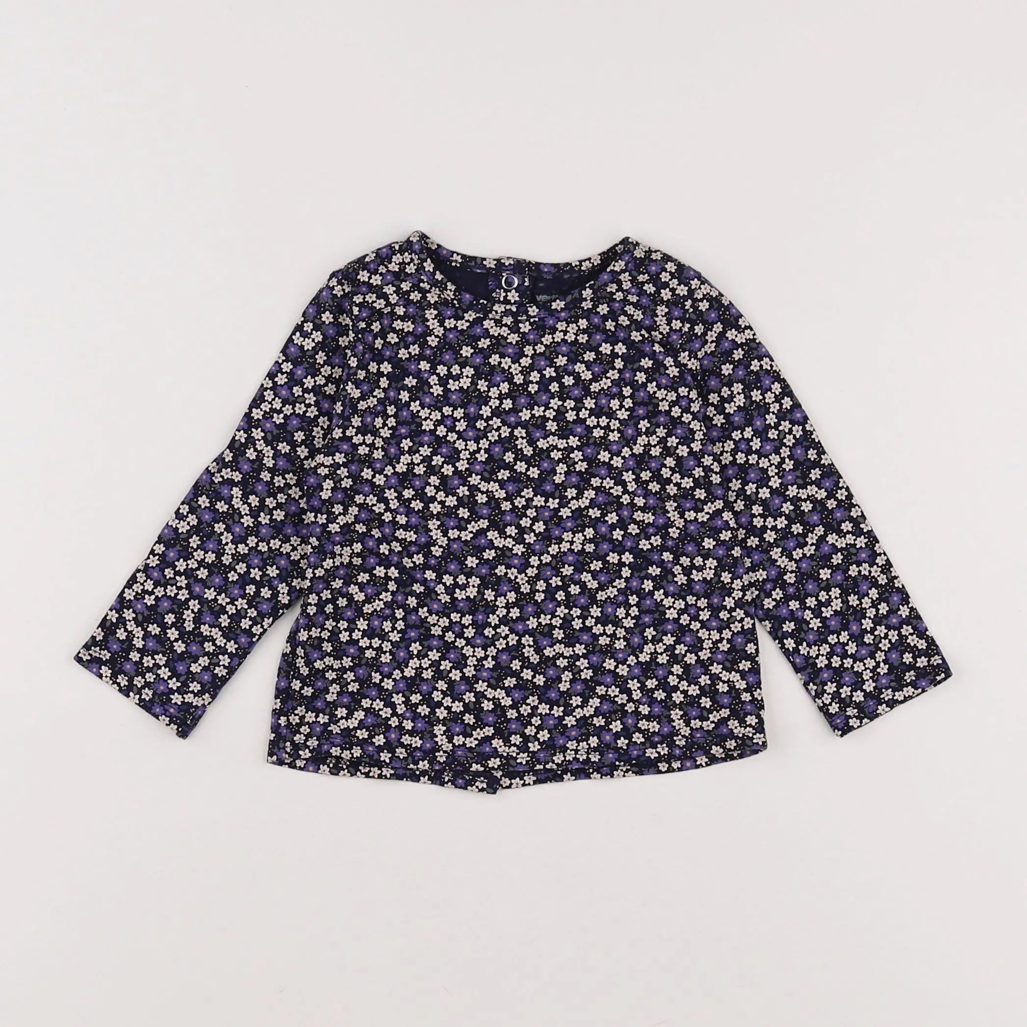 Vertbaudet - tee-shirt bleu - 9 mois