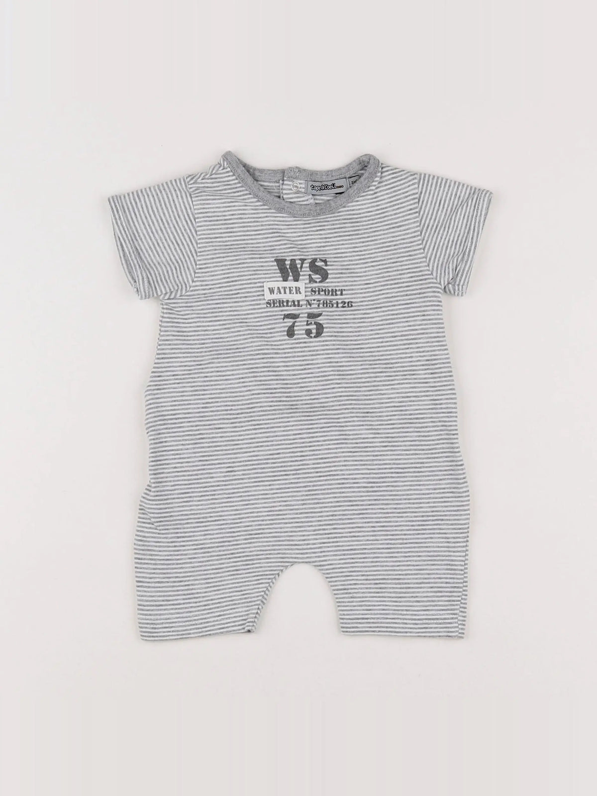 Tape à l'oeil - pyjama coton gris - 3 mois