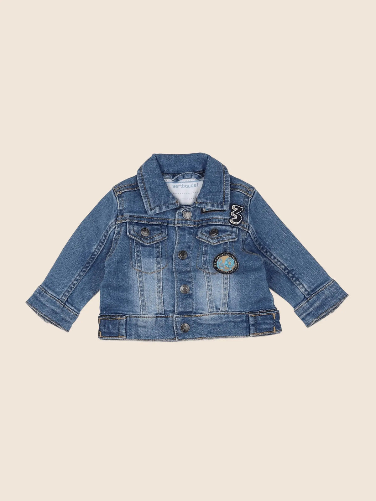 Vertbaudet - veste bleu - 3 mois
