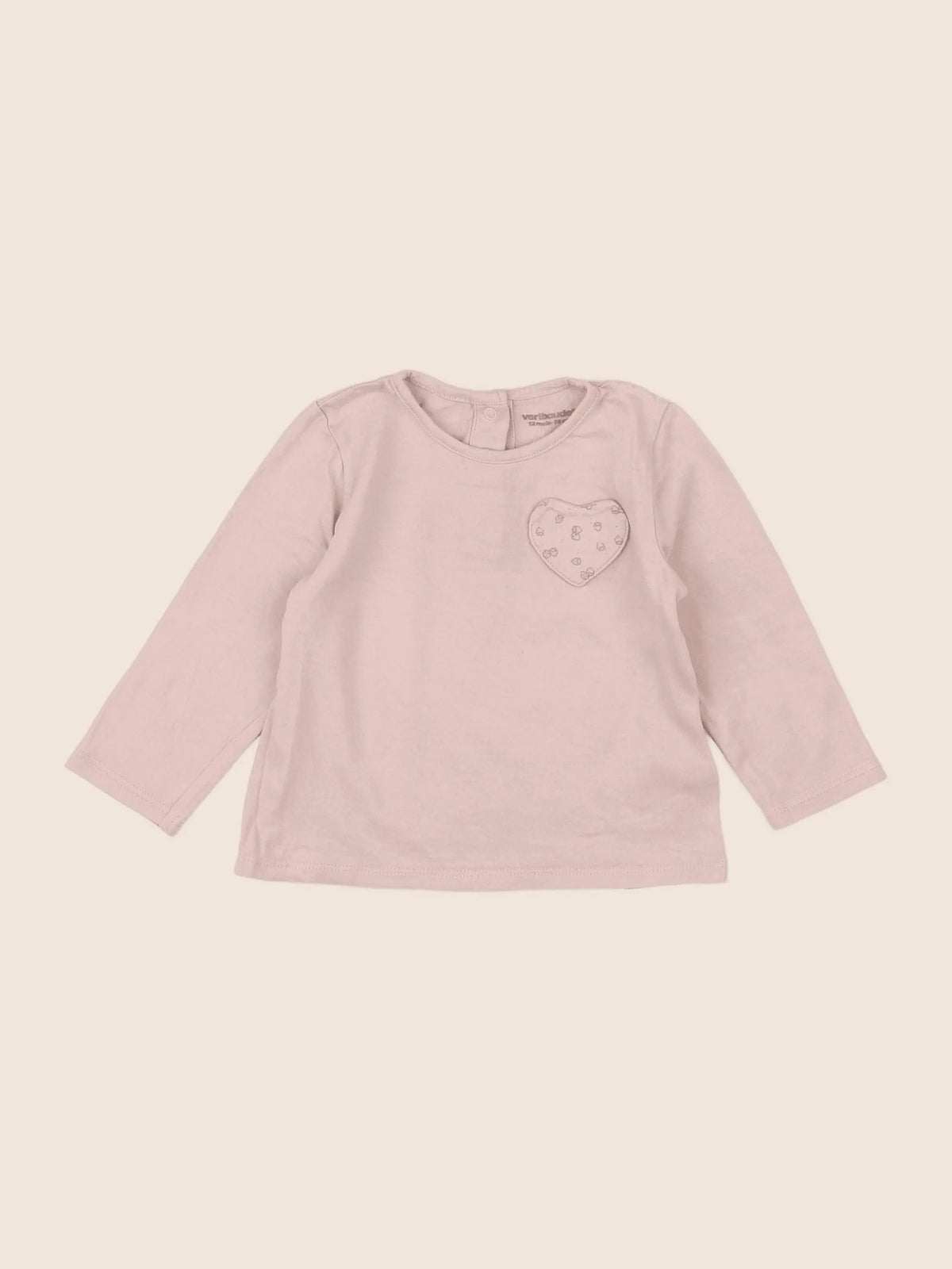 Vertbaudet - tee-shirt rose - 12 mois