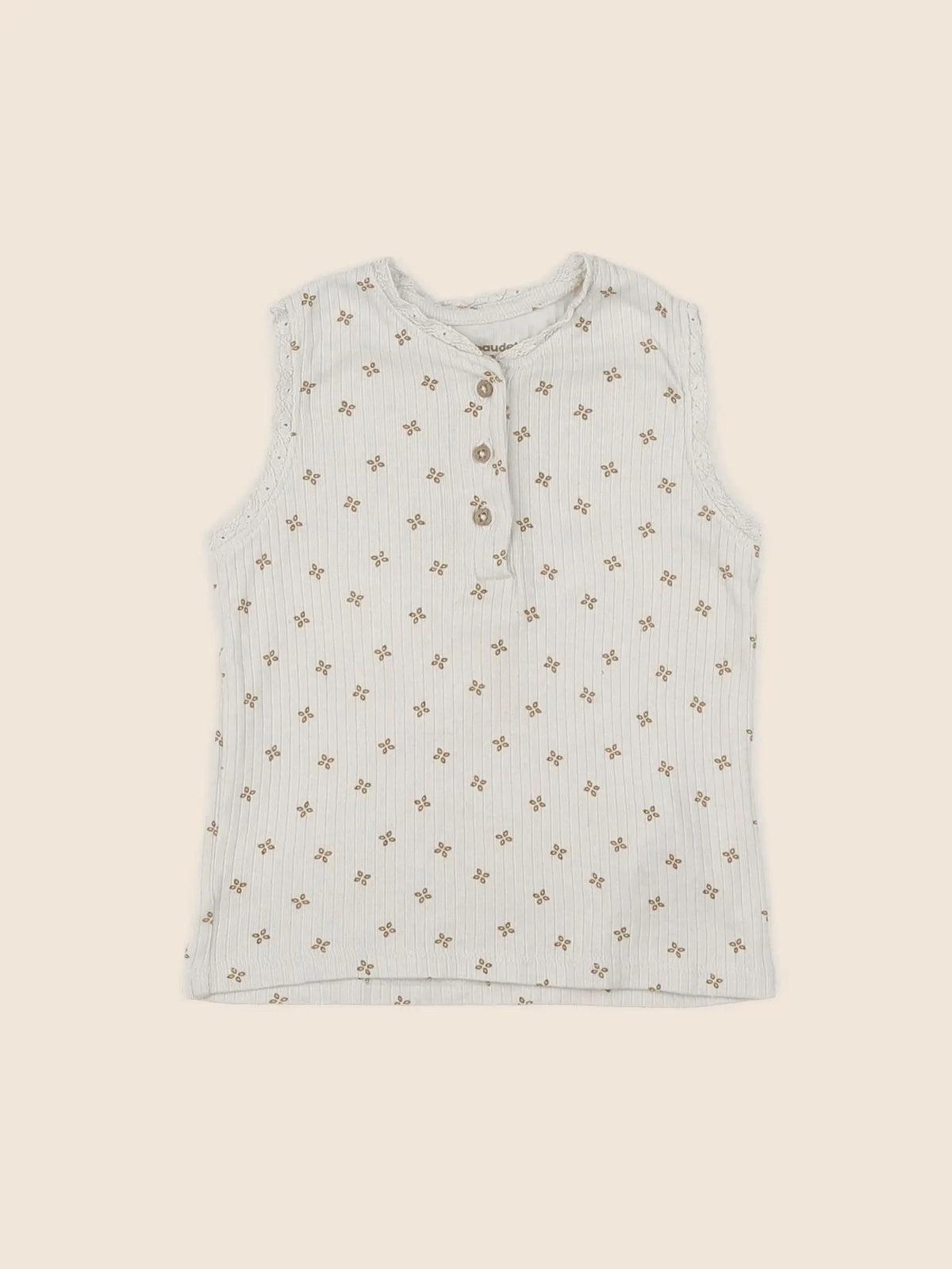 Vertbaudet - débardeur beige - 12 mois