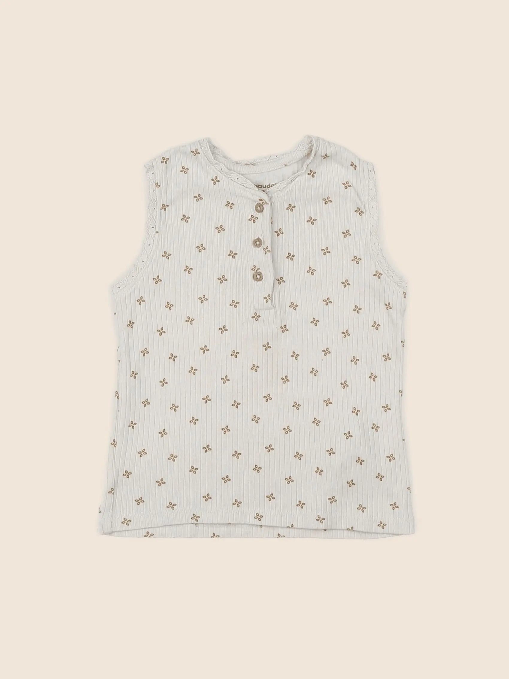 Vertbaudet - débardeur beige - 12 mois