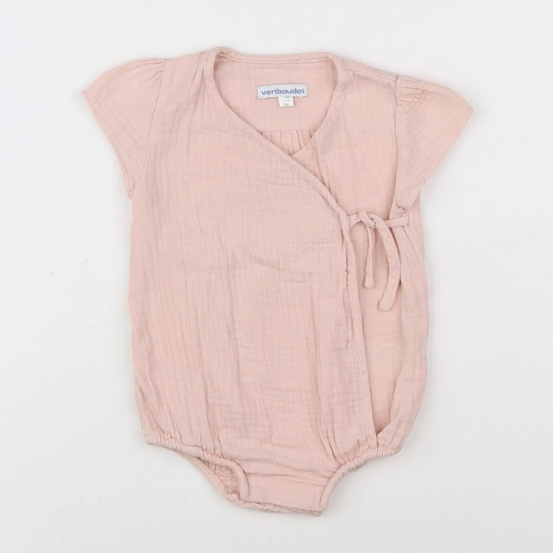 Vertbaudet - combinaison rose - 9 mois