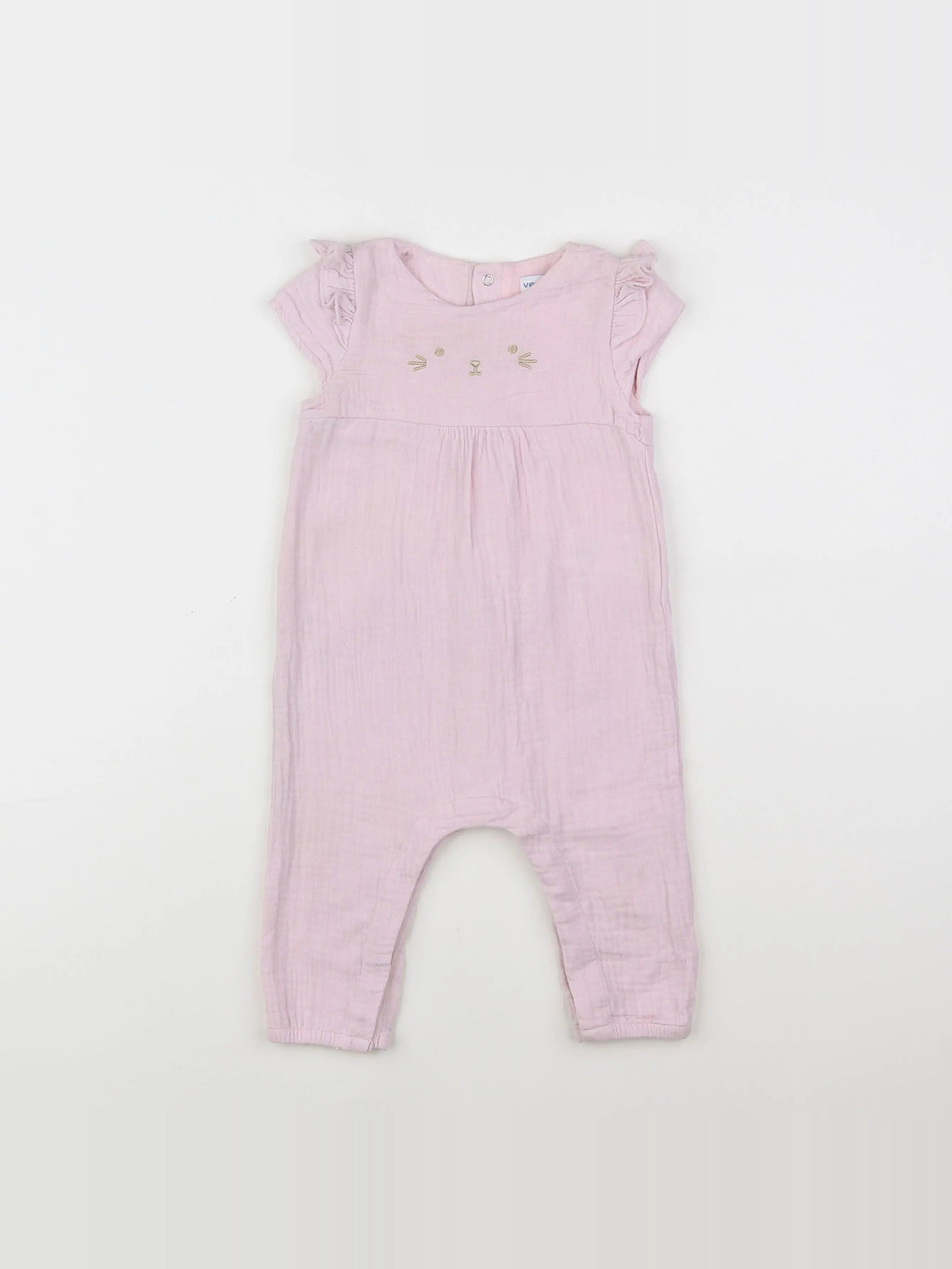 Vertbaudet - combinaison rose - 9 mois