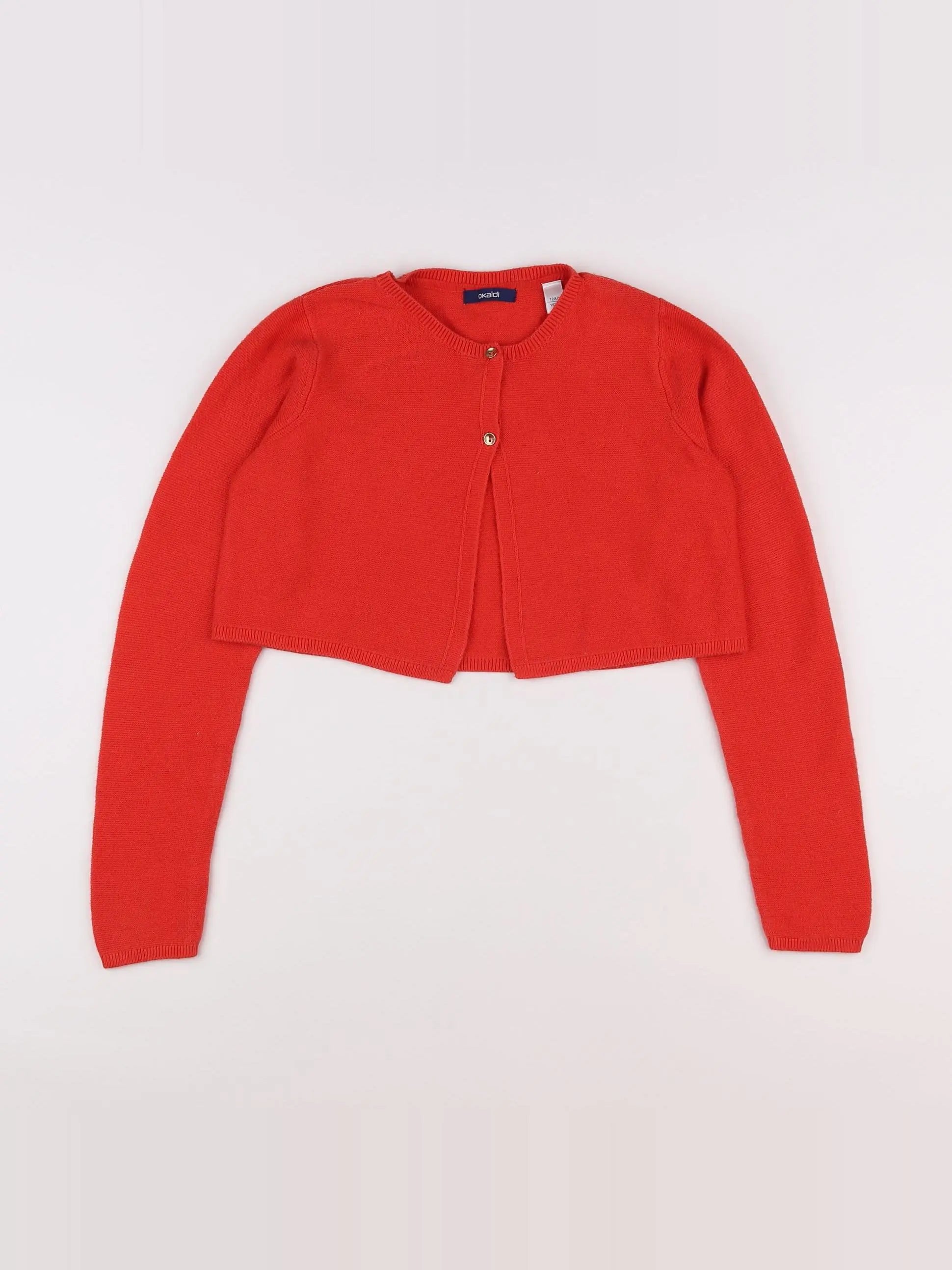 Okaidi - gilet rouge - 12 ans