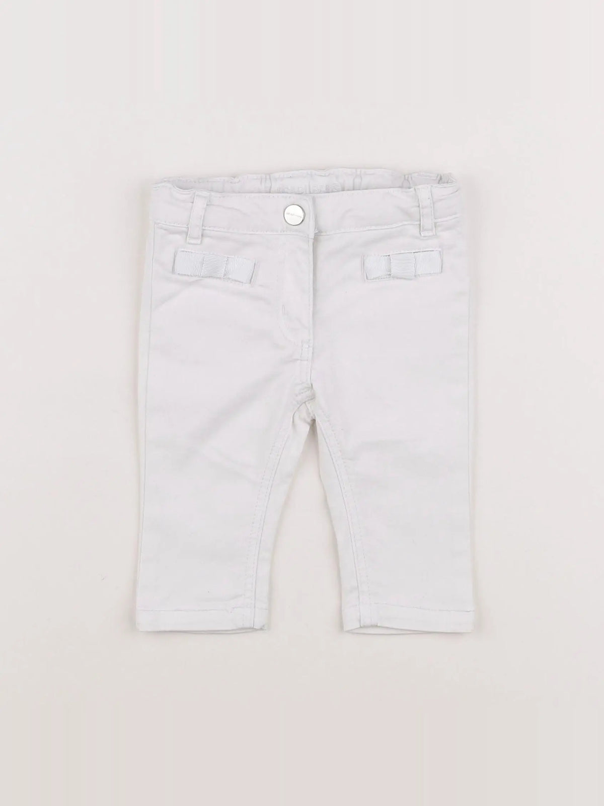 Jacadi - jean blanc - 6 mois