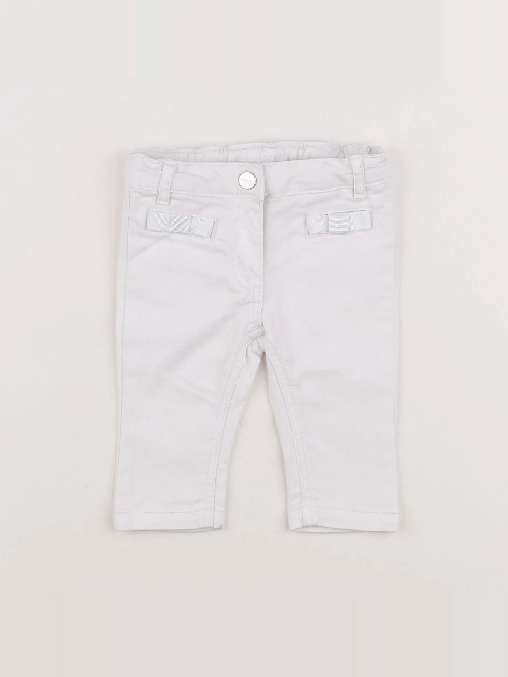 Jacadi - jean blanc - 6 mois