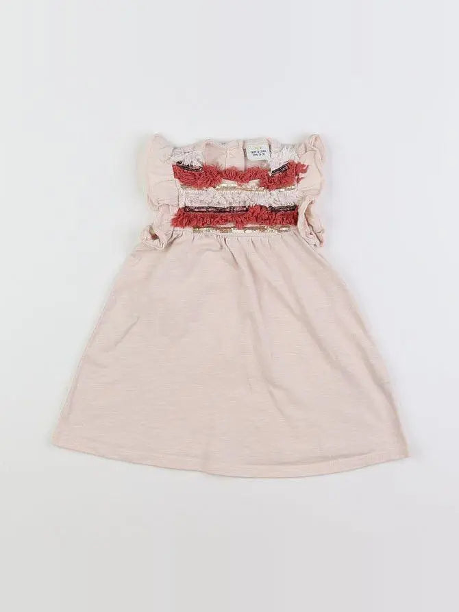Tape à l'oeil - robe rose - 12 mois