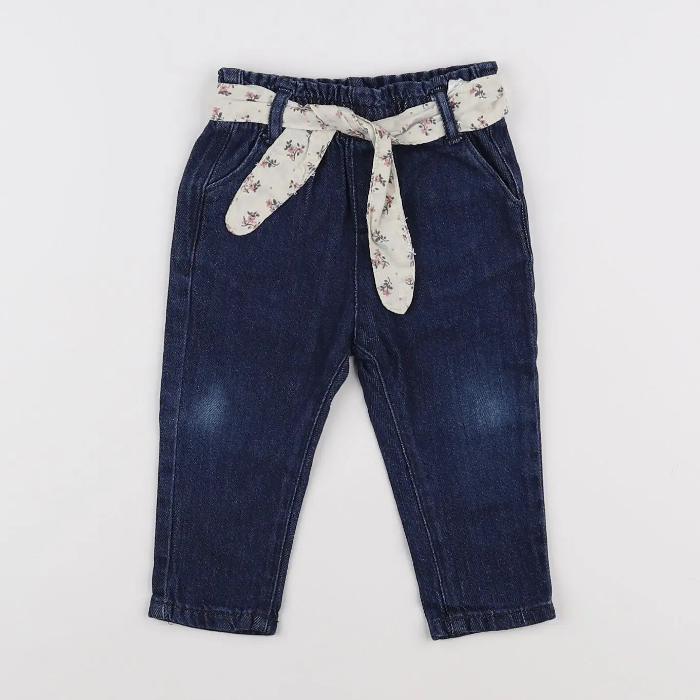 Vertbaudet - pantalon bleu - 12 mois