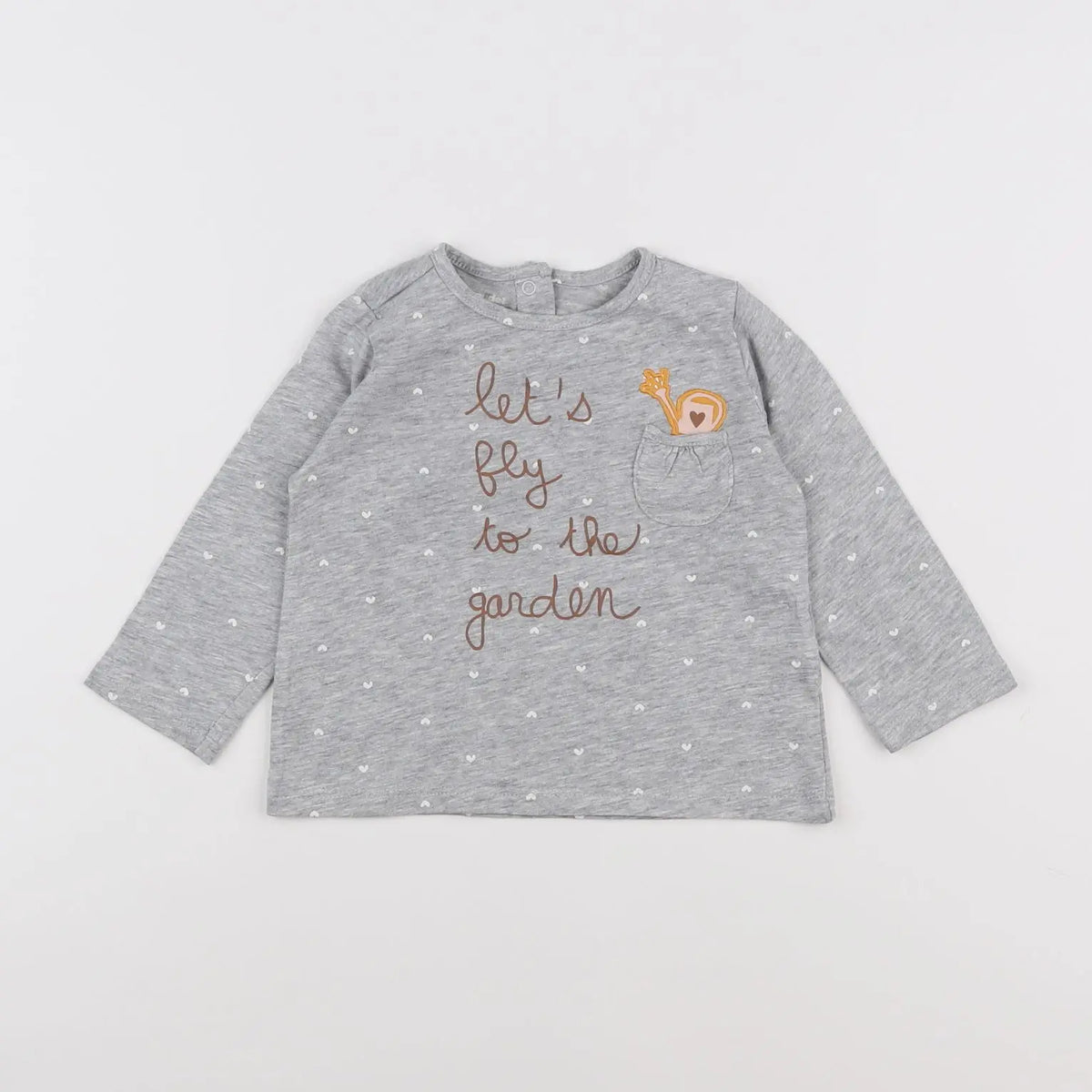 Vertbaudet - tee-shirt gris - 12 mois