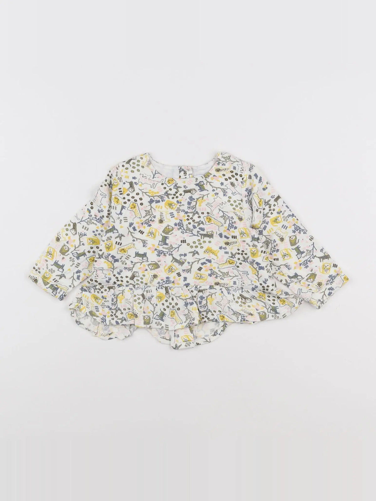 Vertbaudet - blouse jaune - 9 mois