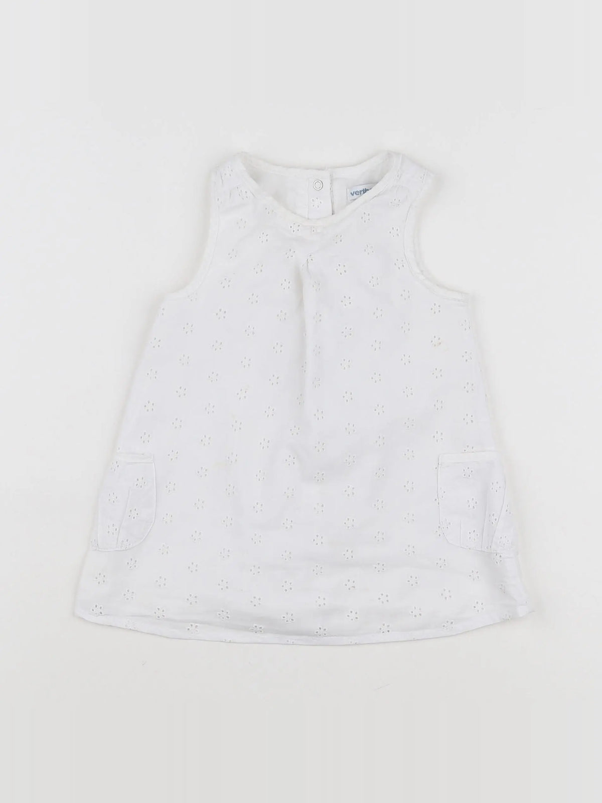 Vertbaudet - robe blanc - 12 mois