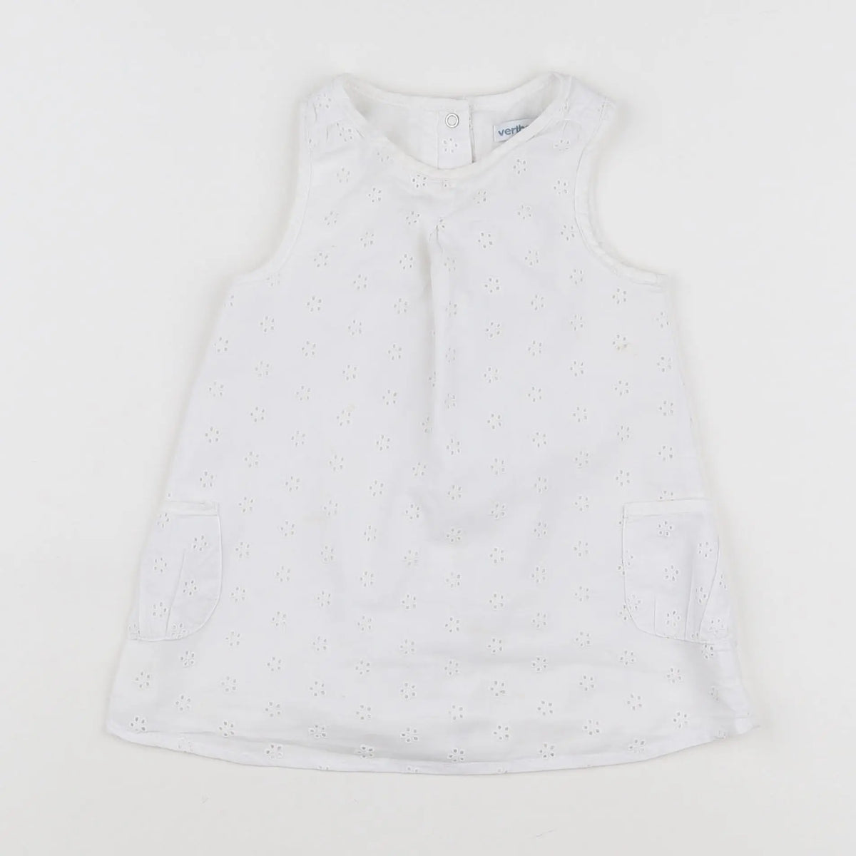 Vertbaudet - robe blanc - 12 mois