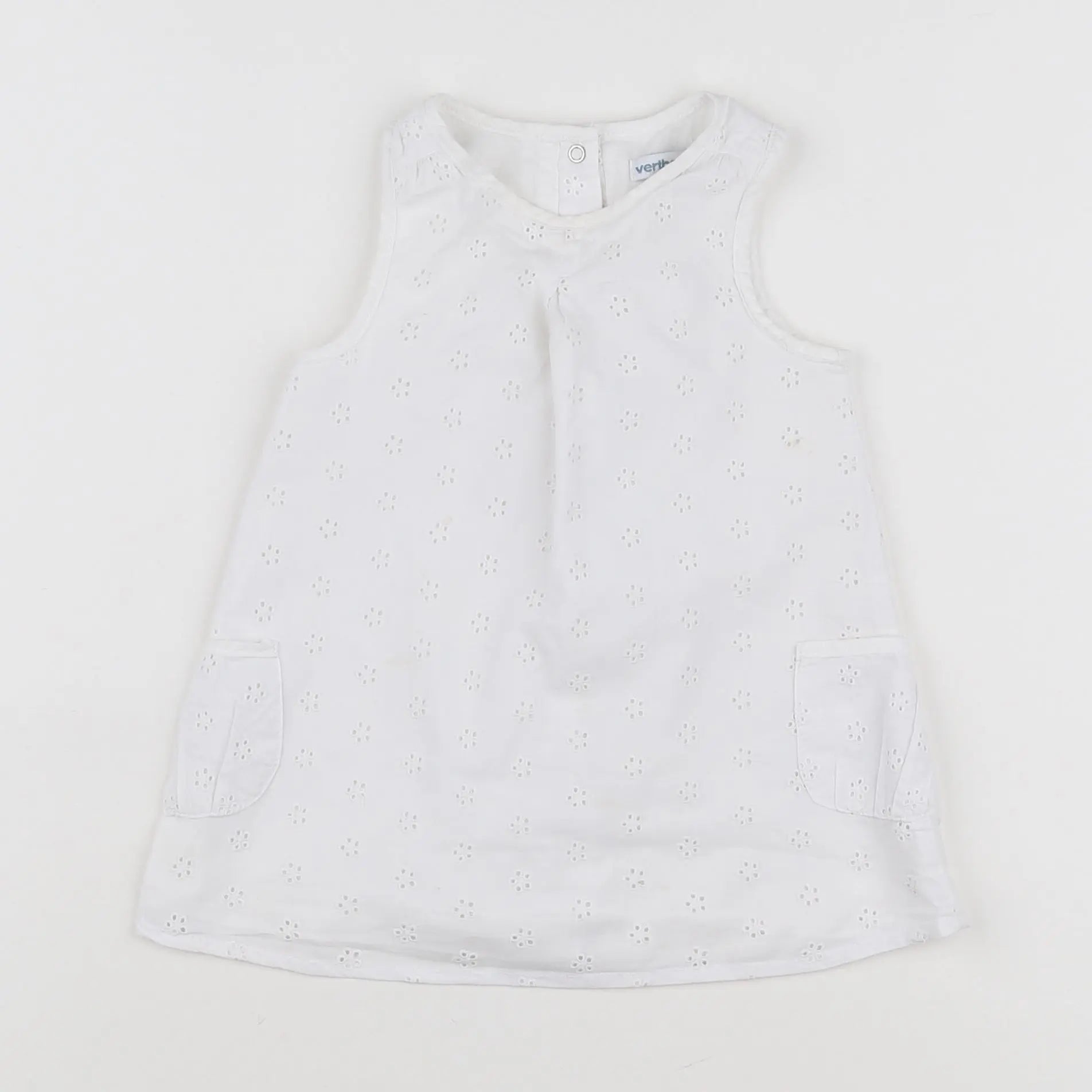 Vertbaudet - robe blanc - 12 mois