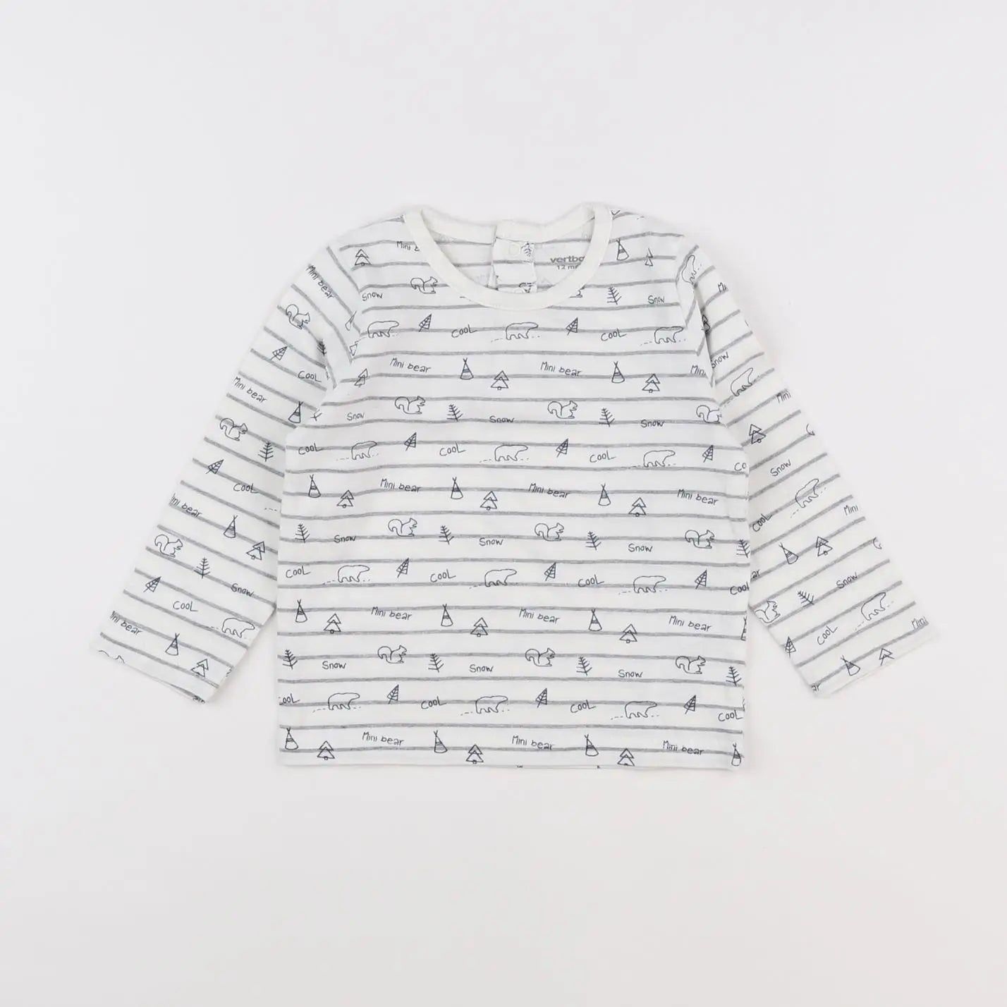 Vertbaudet - tee-shirt blanc - 12 mois
