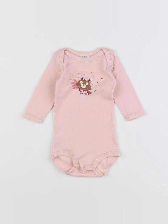 Petit Bateau - body rose - 3 mois