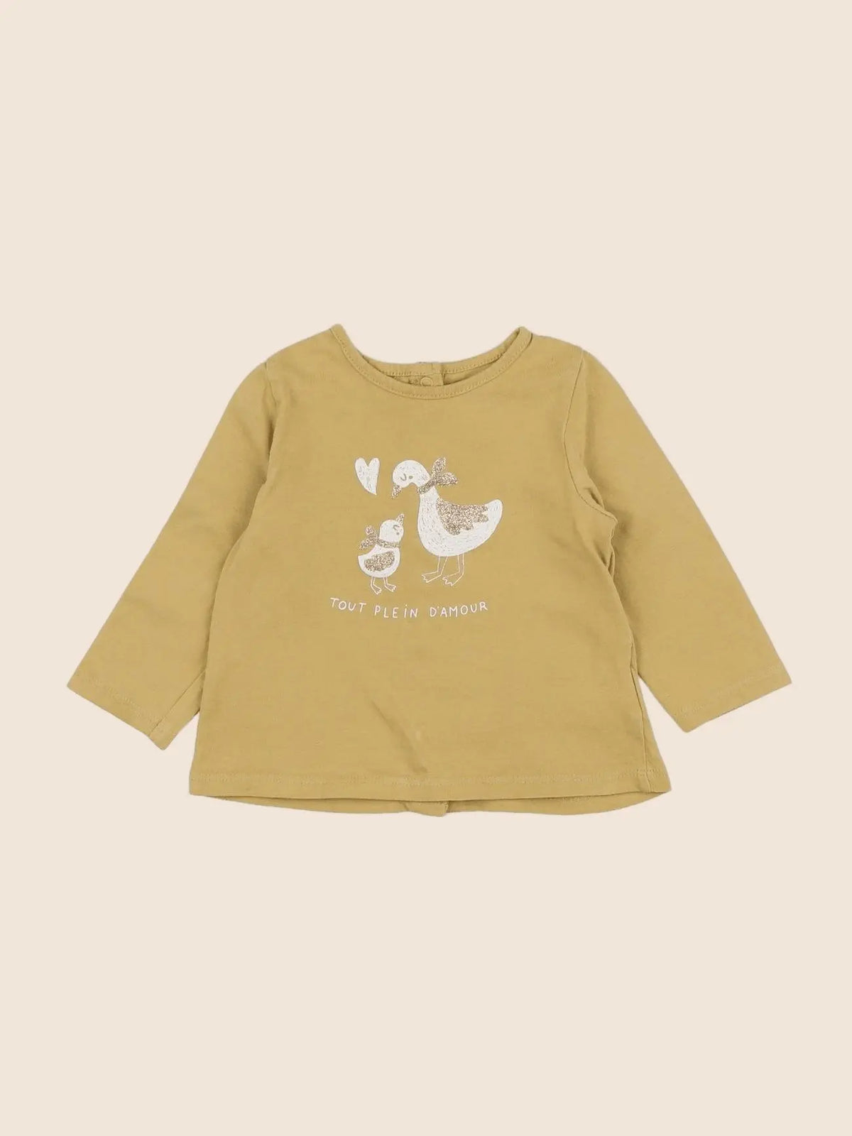 Vertbaudet - tee-shirt jaune - 6 mois