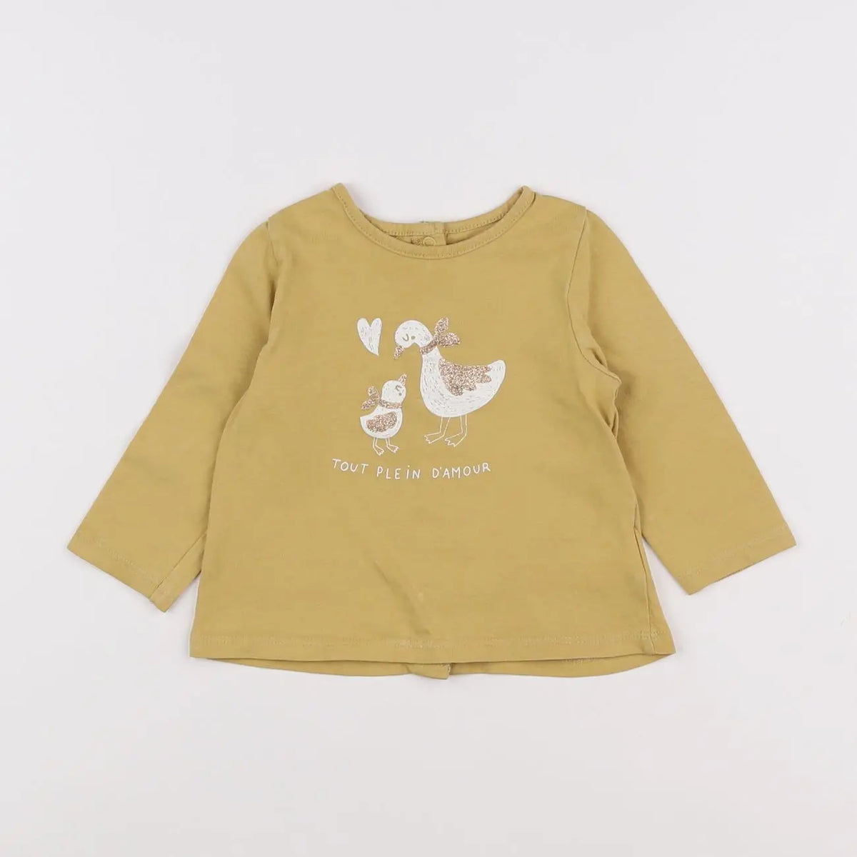 Vertbaudet - tee-shirt jaune - 6 mois