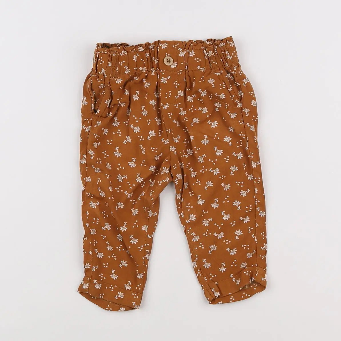 Vertbaudet - pantalon marron - 6 mois