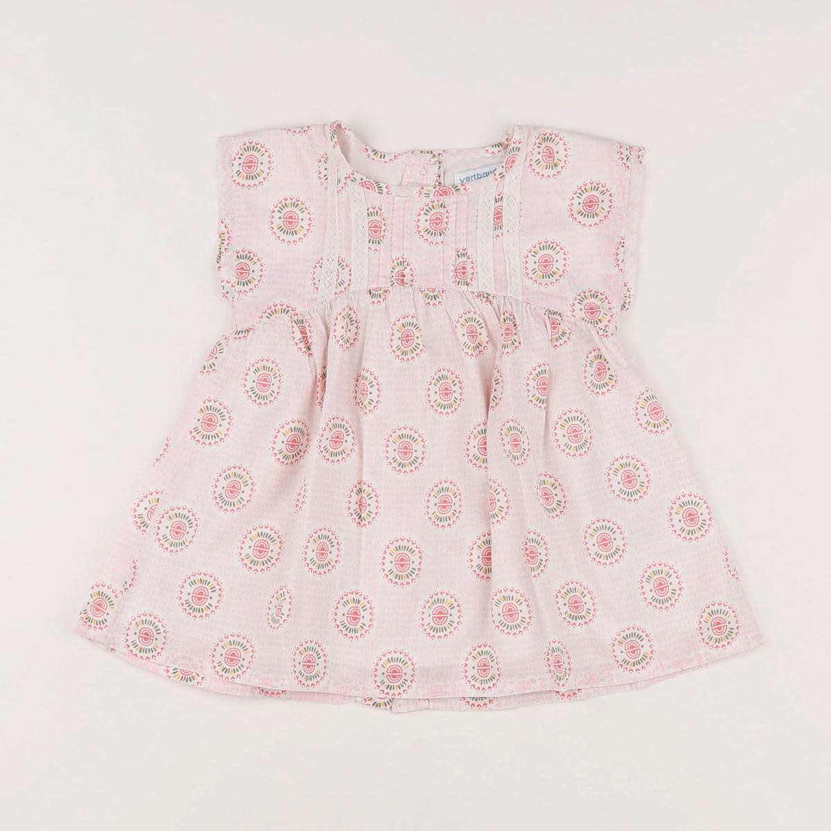 Vertbaudet - robe multicolore - 9 mois