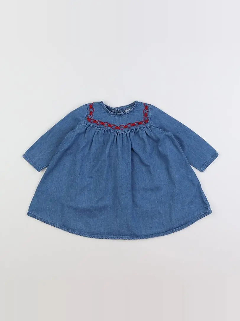 Boutchou - robe bleu, rouge - 6 mois