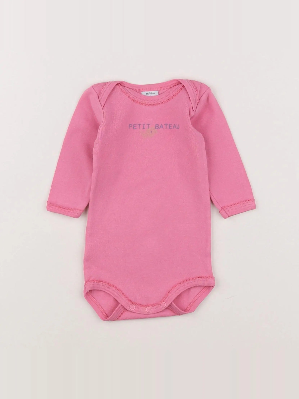Petit Bateau - body rose - 3 mois
