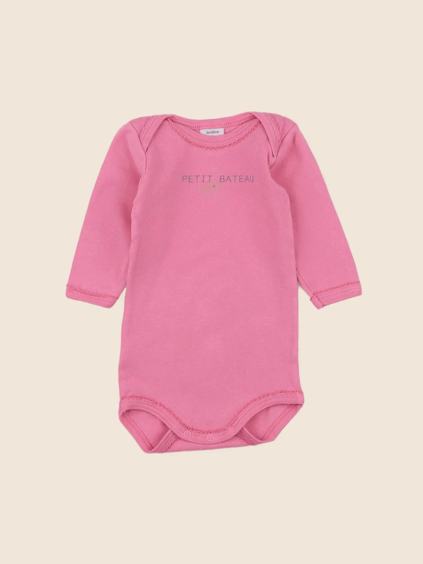 Petit Bateau - body rose - 3 mois