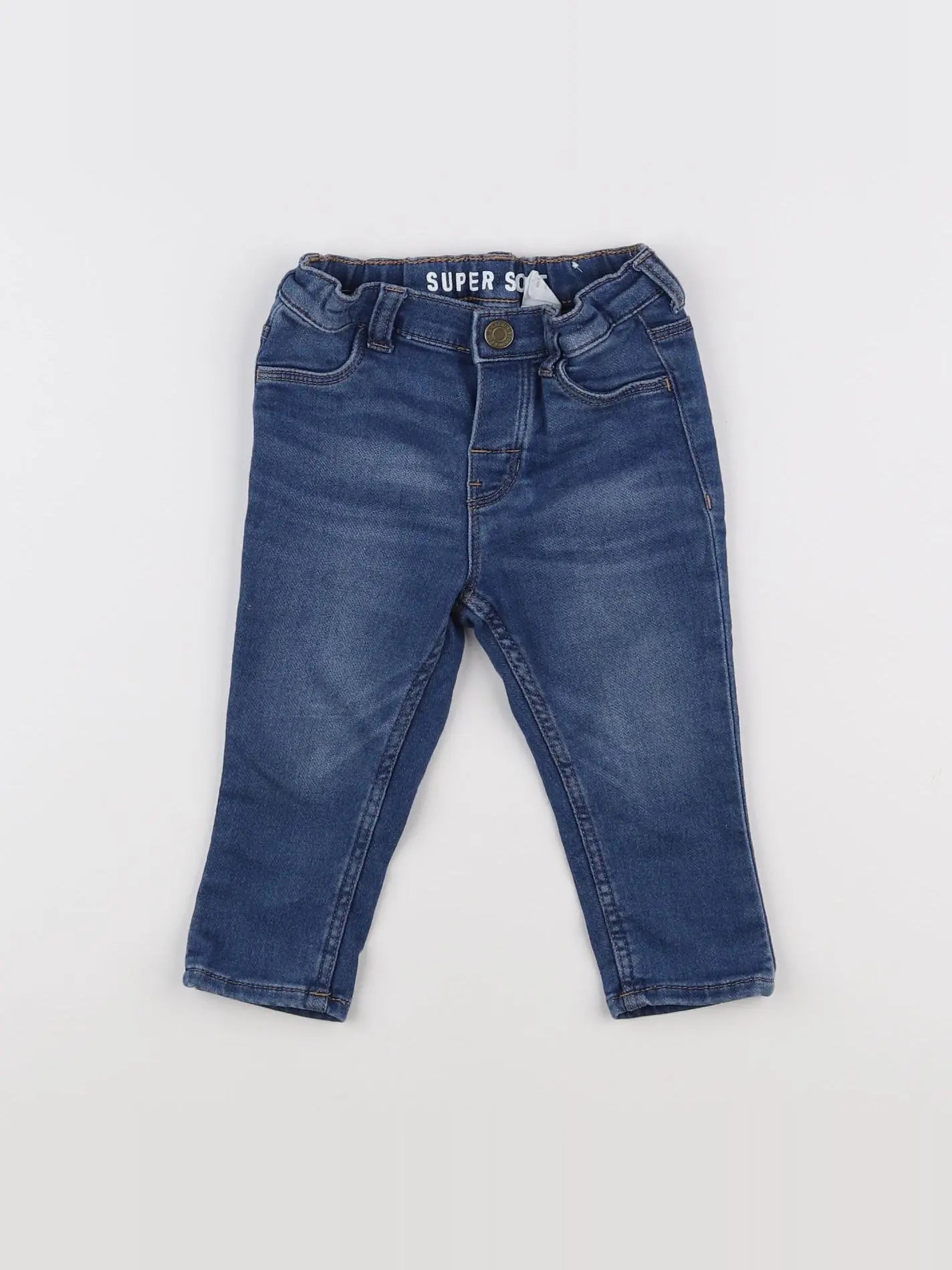 H&M - jean bleu - 9/12 mois