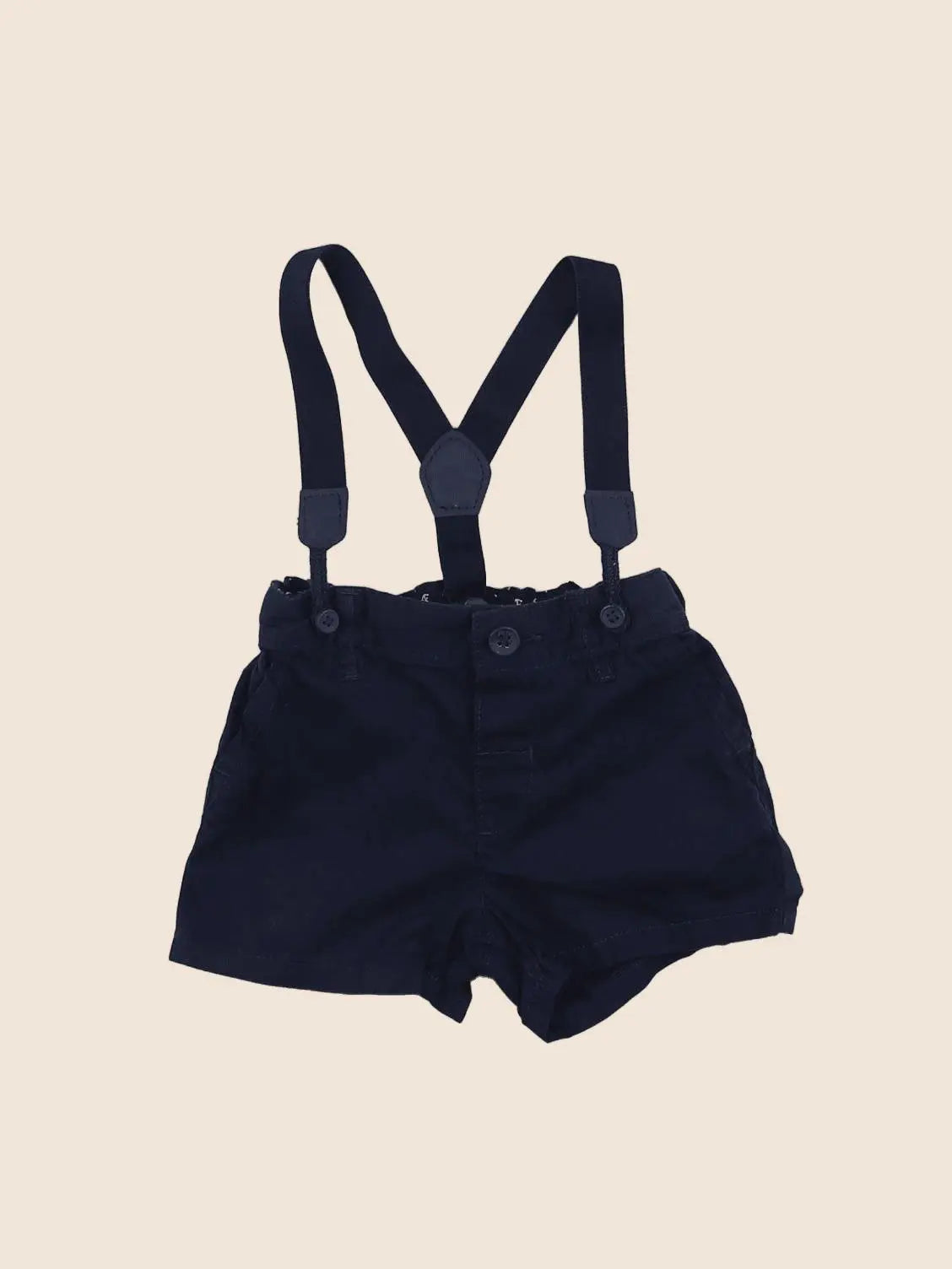 H&M - short bleu - 3/6 mois