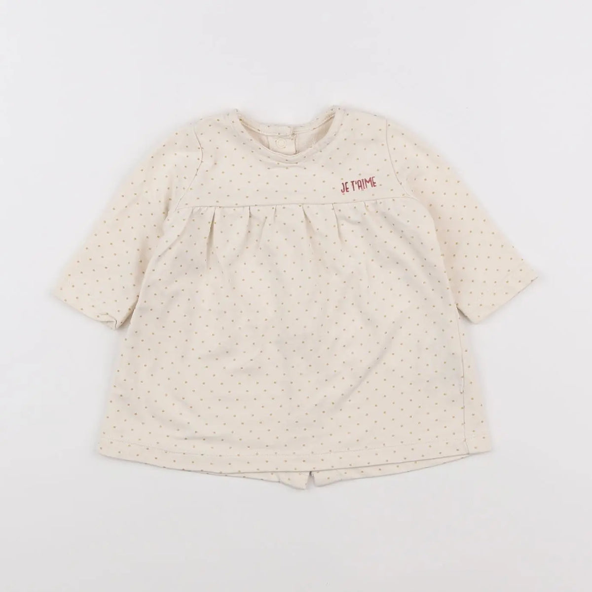 Vertbaudet - robe beige - 3 mois