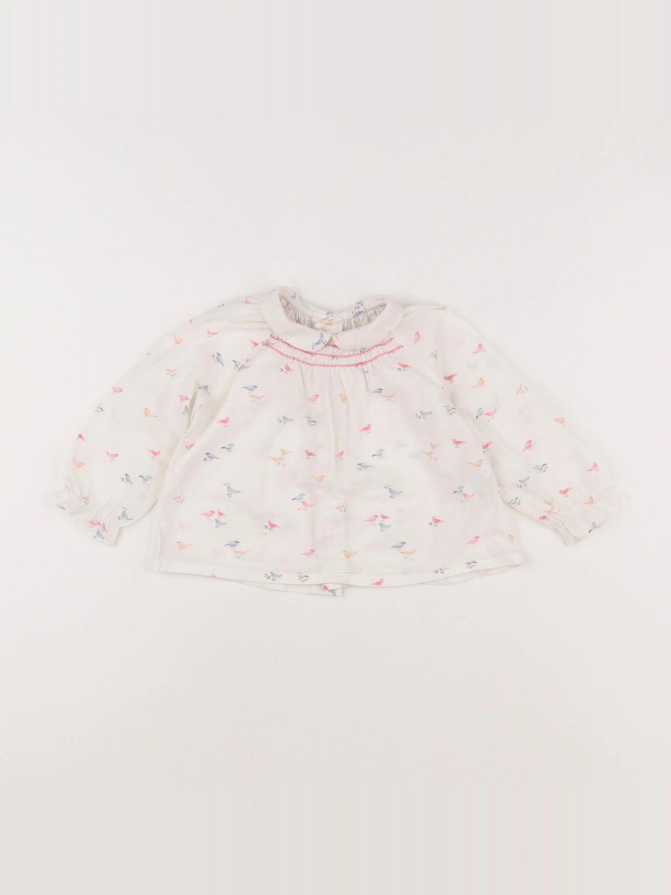 Zara - blouse beige, bleu, rose - 9/12 mois