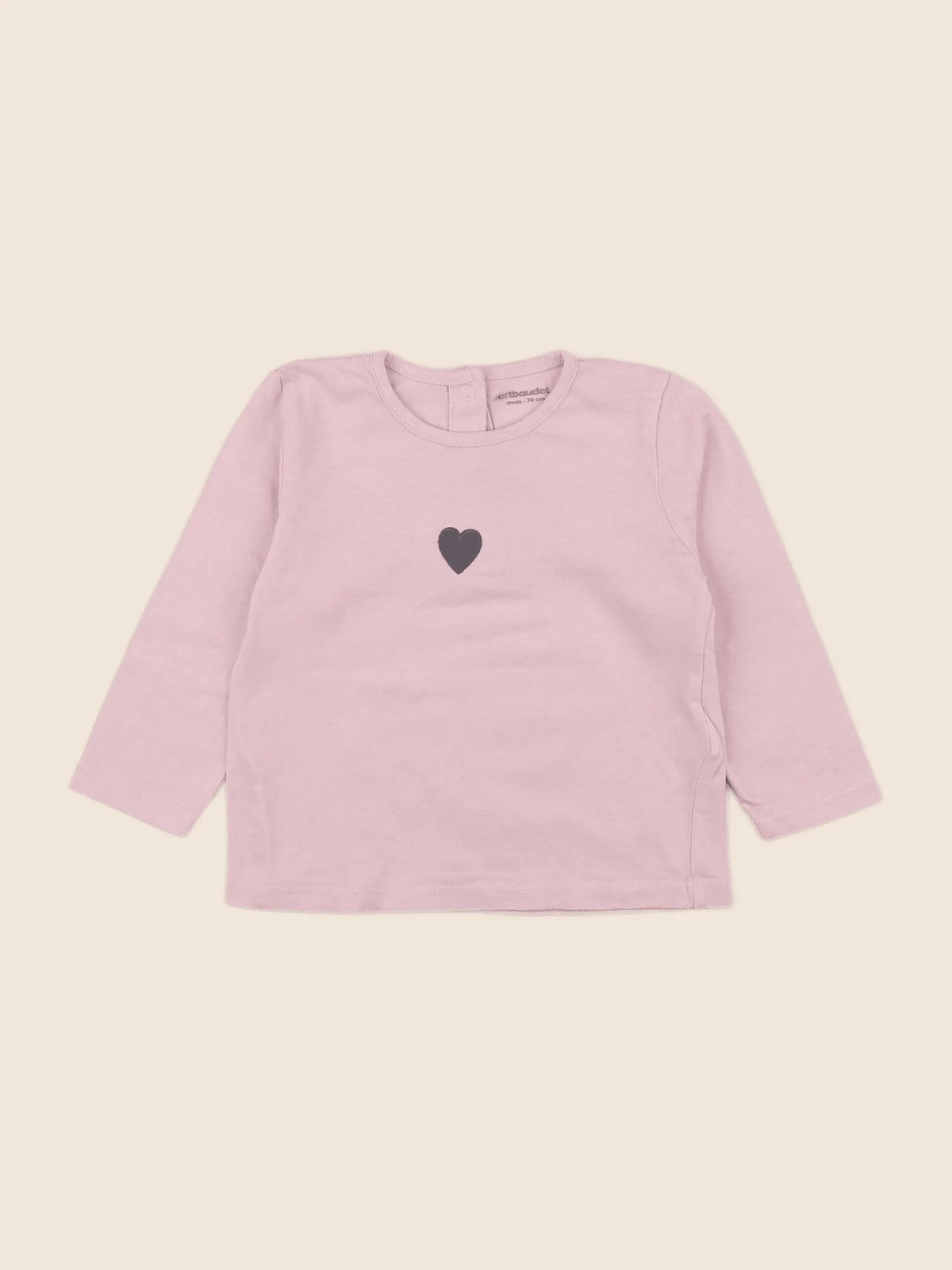 Vertbaudet - tee-shirt rose - 12 mois