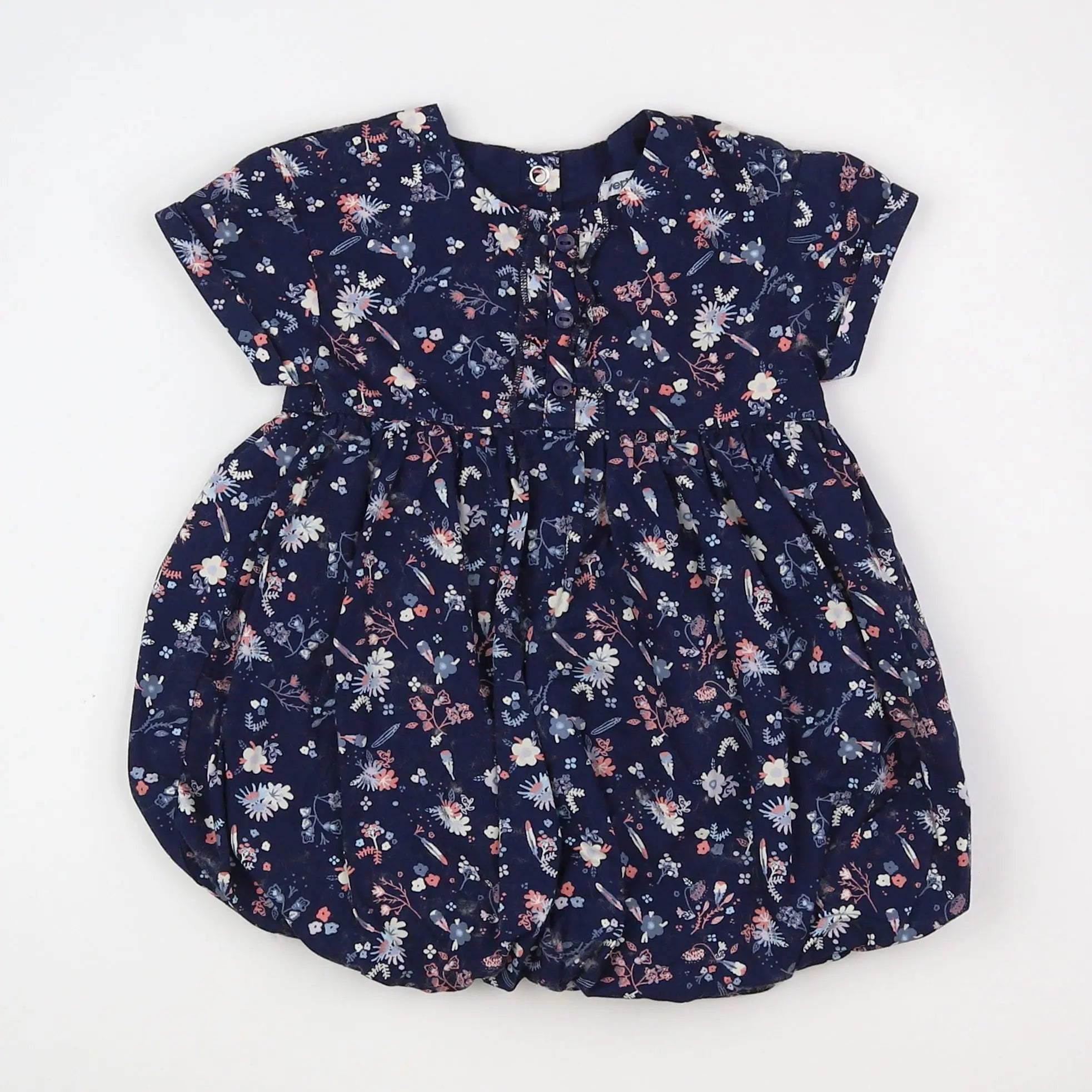 Vertbaudet - robe bleu - 12 mois