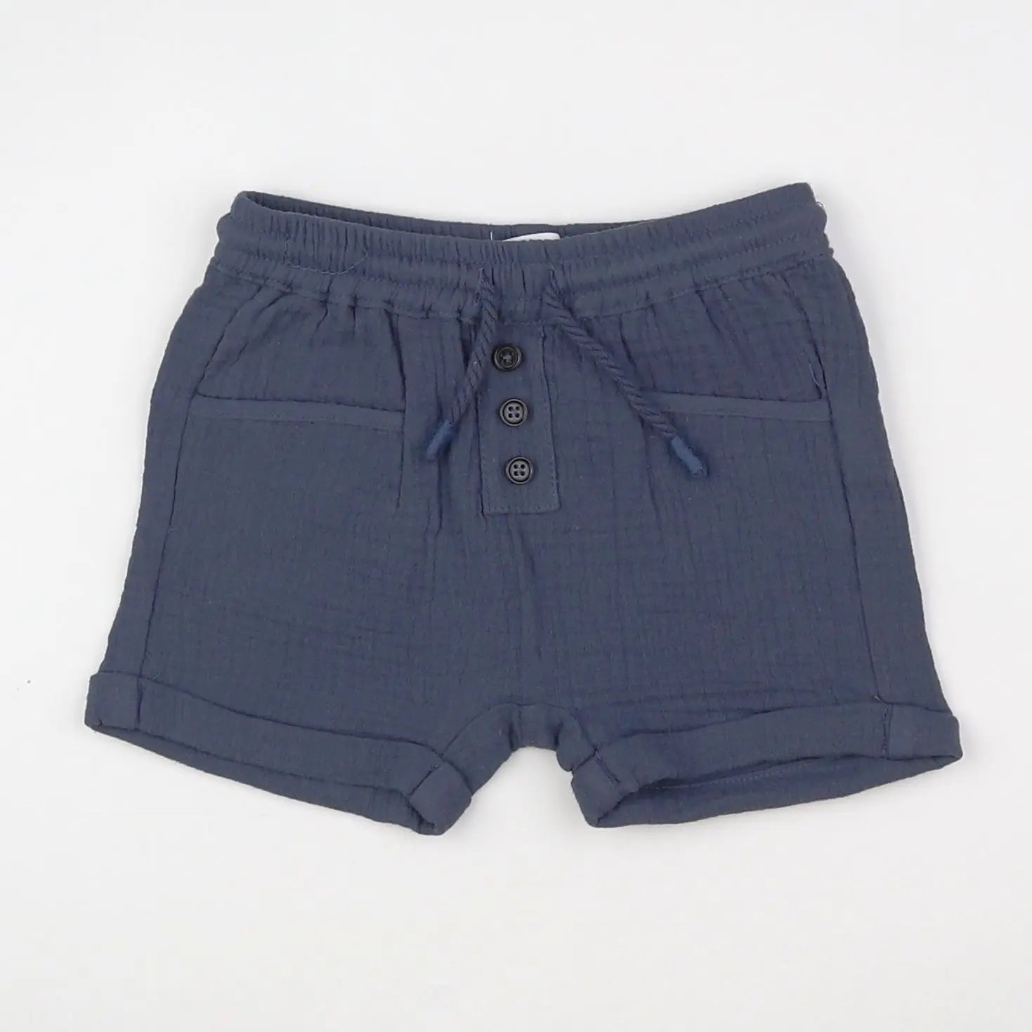 Vertbaudet - short bleu - 9 mois