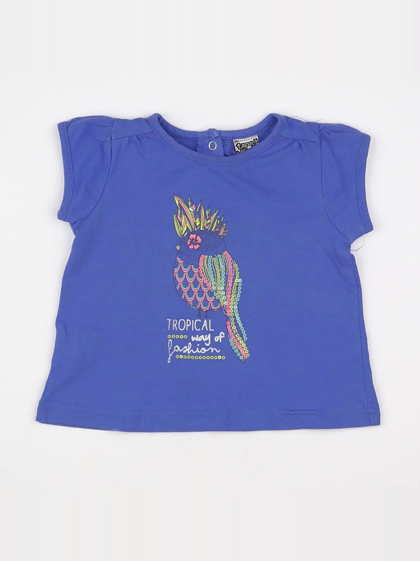 Tape à l'oeil - tee-shirt bleu - 6 mois