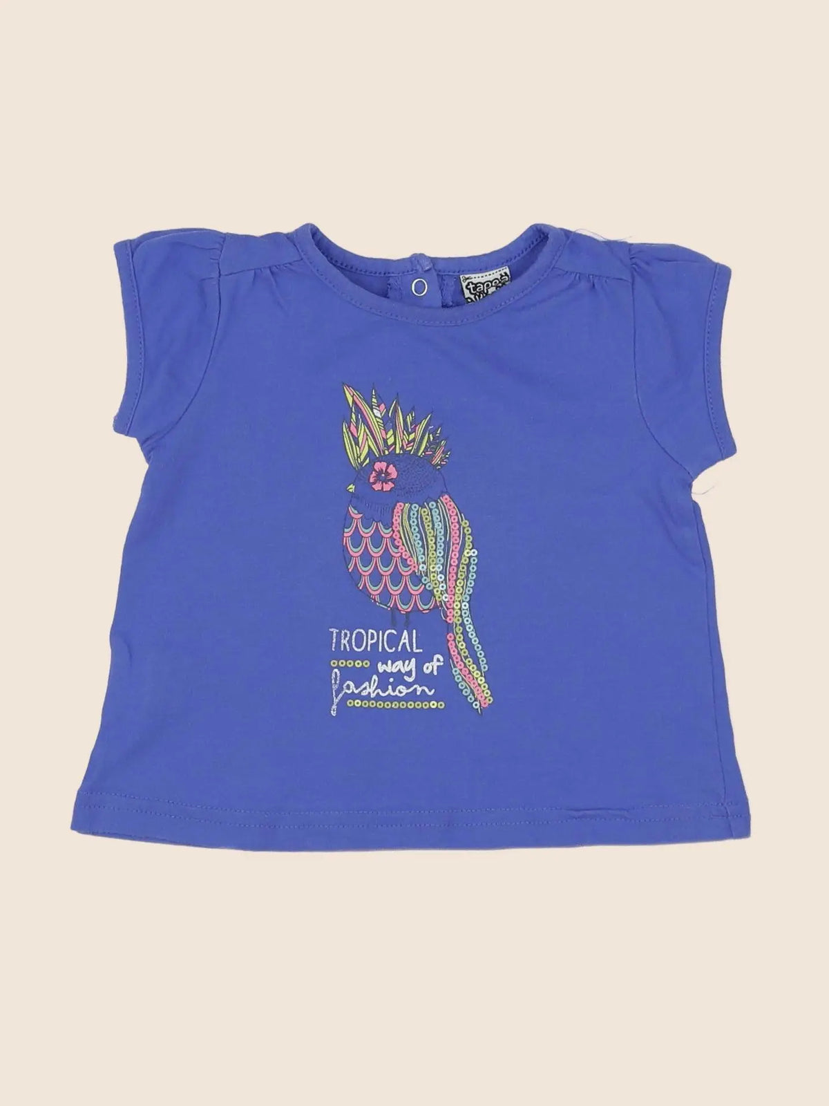Tape à l'oeil - tee-shirt bleu - 6 mois