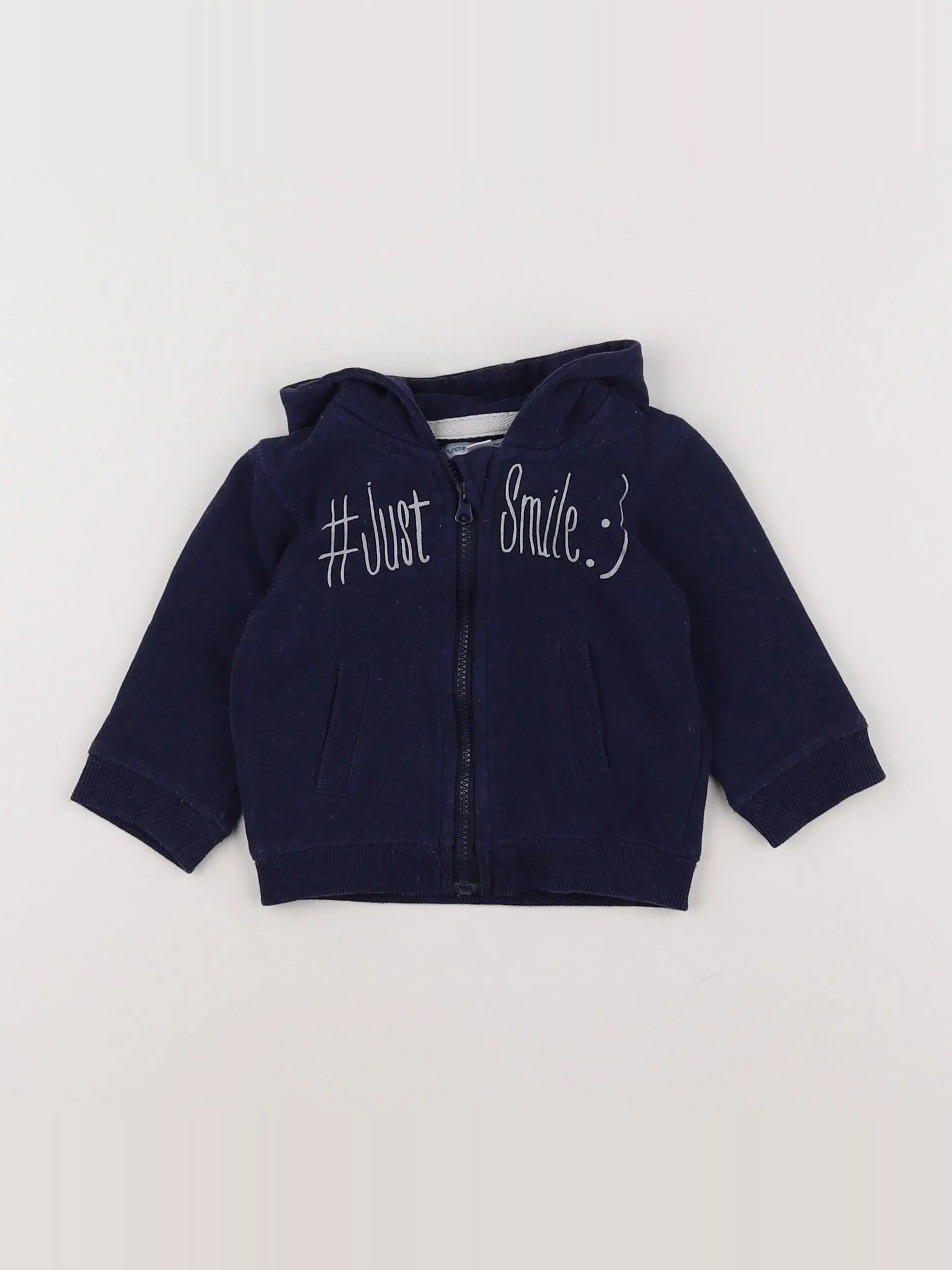 Vertbaudet - sweat bleu - 6 mois