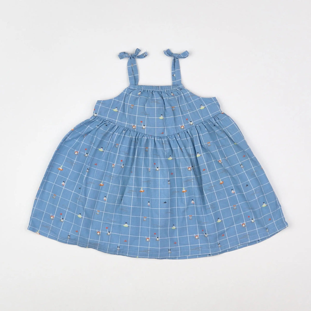 Vertbaudet - robe bleu, blanc - 3 mois