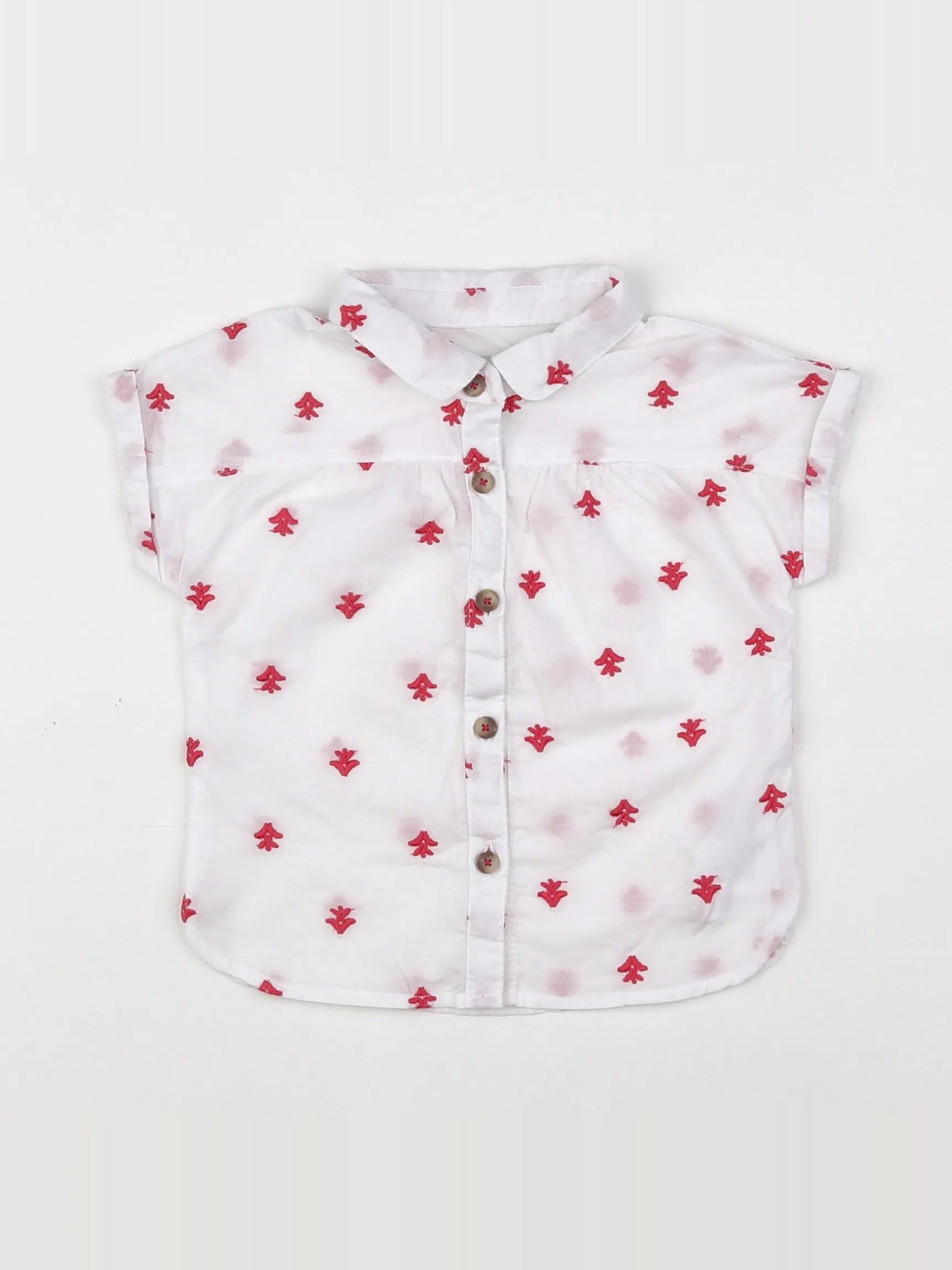 Vertbaudet - blouse blanc - 12 mois