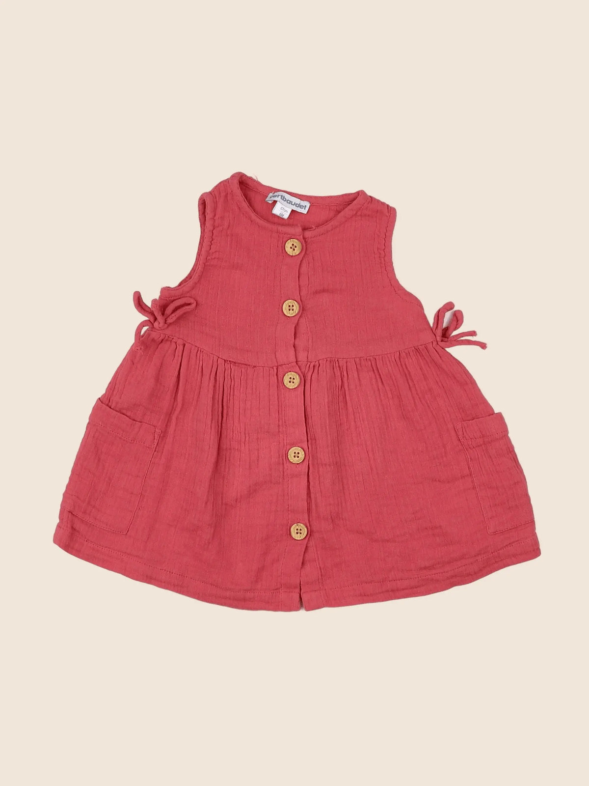 Vertbaudet - robe rose - 6 mois