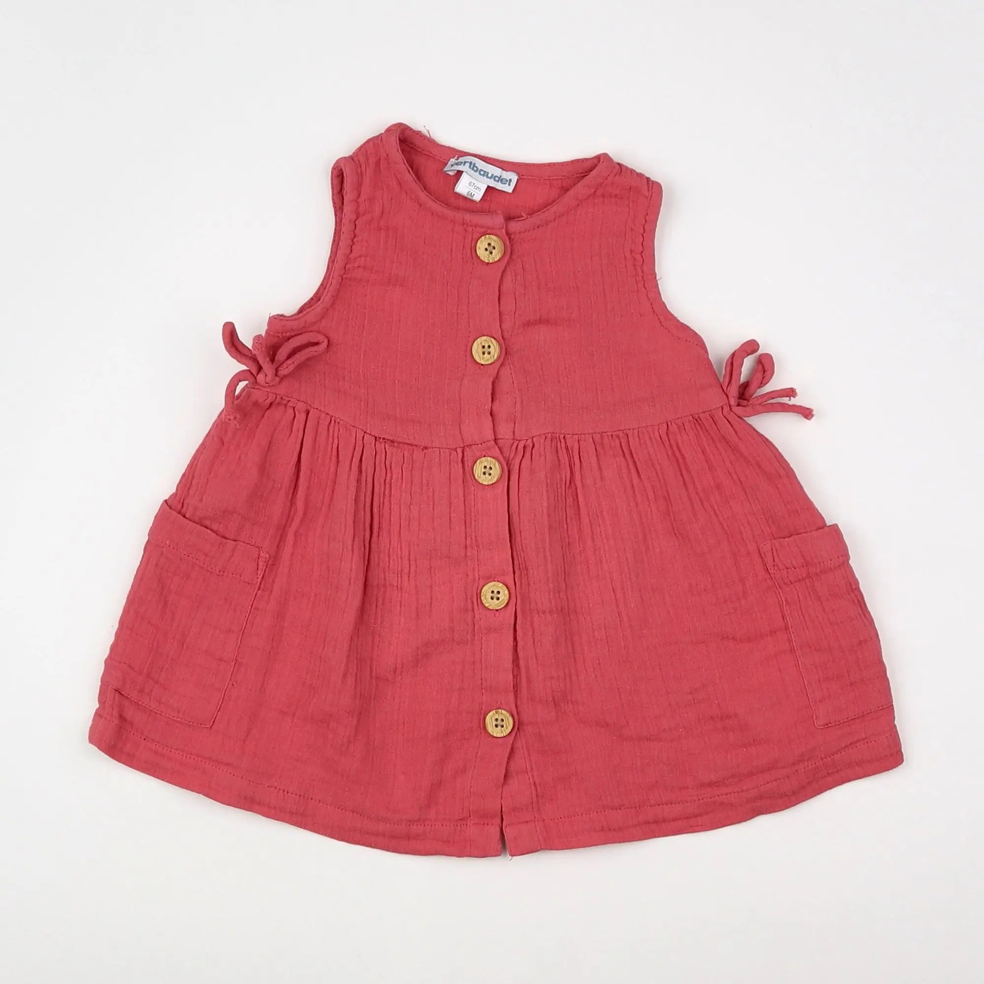 Vertbaudet - robe rose - 6 mois