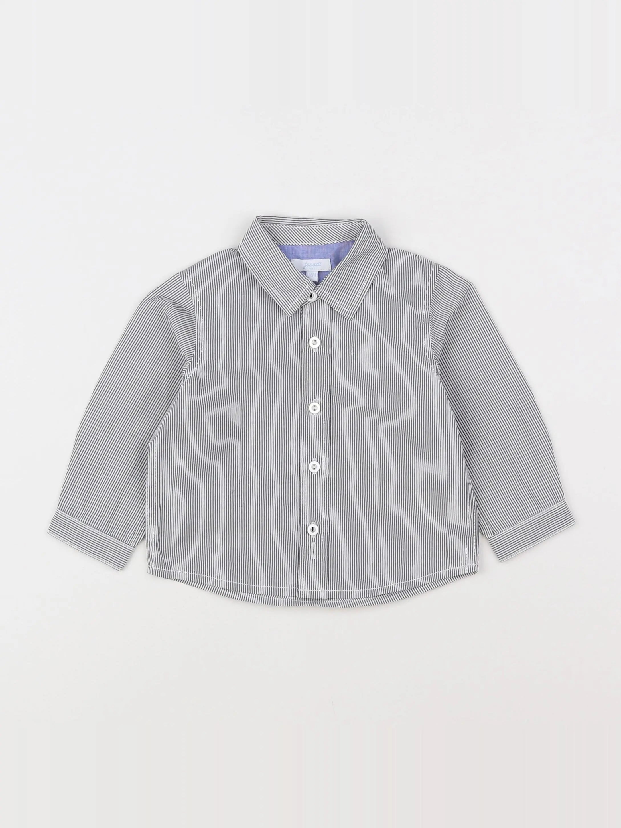 Jacadi - chemise bleu, blanc - 12 mois