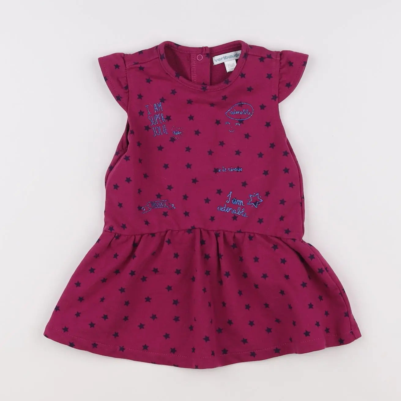 Vertbaudet - robe rose - 12 mois