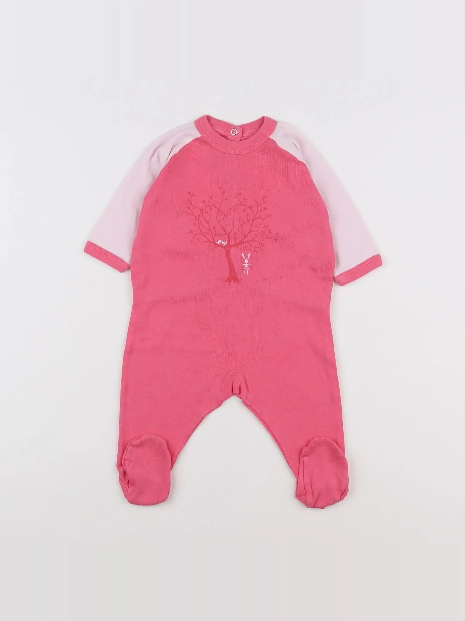 Petit Bateau - pyjama coton rose - 3 mois