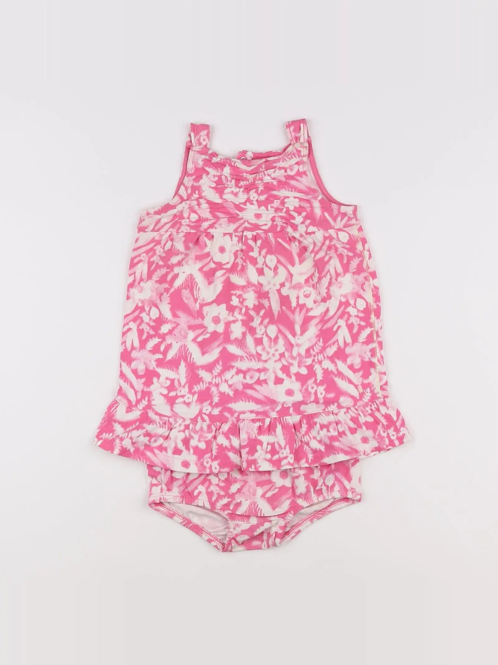 s.Oliver - robe blanc, rose - 12 mois